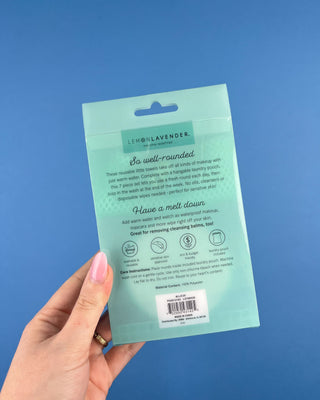 Shop the In The Clear Makeup Removing Towels by Lemon Lavender featuring 7 reusable makeup rounds, a laundry pouch, and gentle makeup removal with warm water.