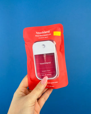 Shop the Touchland Power Mist Hydrating Hand Sanitizer at All About You Boutique! A compact, refreshing hand sanitizer perfect for everyday use and gifting.