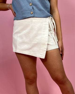 The Eliza Tie Front Skort