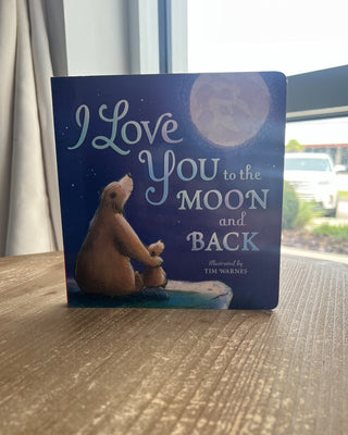 Shop the I Love You to the Moon and Back Board Book. A heartwarming children's story with adorable bears, sweet rhymes, and beautiful illustrations.
