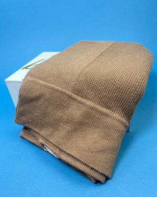 Shop the Flat Knit Baby Blanket in Mocha & Breezy Blue. Features a timeless textured knit design and soft, cozy feel. Perfect for newborn gifts.