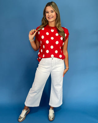 Cherry Pop Polka Dot Knit Top