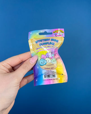 Shop the Mystery Mini Dumplinz! Each surprise bag includes 2 collectible dumplings and 2 cases, with fun colors and limited-edition styles to discover.