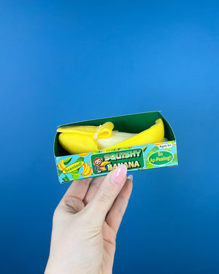 Shop the Squishy Banana! This scented, peelable banana sensory toy features a soft, squeezable texture and makes a fun gift for kids ages 6+.