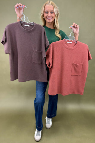 The Go-To Comfort Textured Top *More Colors*