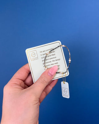 Shop the Hope Purpose Pearl Moonlight Bracelet by enewton, featuring delicate gray beads, white pearl accents, and gold details for timeless everyday style.