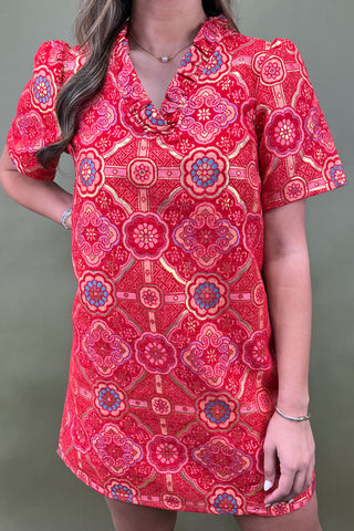 Saffron Skies Chenille Mini Dress