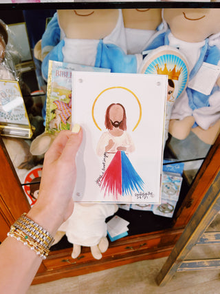 religious artwork of Jesus in a store setting