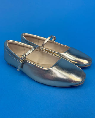 The Sophia Gold Ballet Flats
