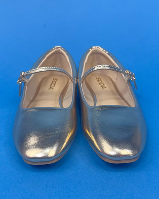 The Sophia Gold Ballet Flats