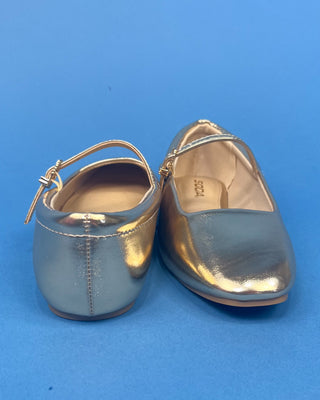 The Sophia Gold Ballet Flats