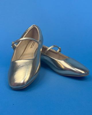 The Sophia Gold Ballet Flats