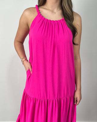 Pop of Pink Maxi Dress