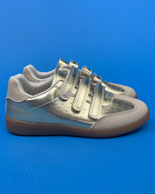 The Tess Scalloped Triple Velcro Strap Sneaker