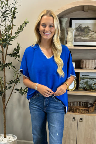 Not Your Basic V-Neck Top *More Colors*