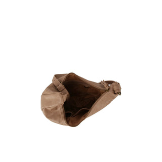 Taupe Woven Stirpe Shoulder Bag Hobo