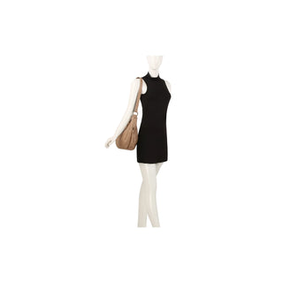 Taupe Woven Stirpe Shoulder Bag Hobo