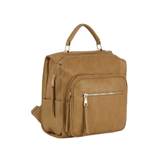 Taupe Backpack Purse