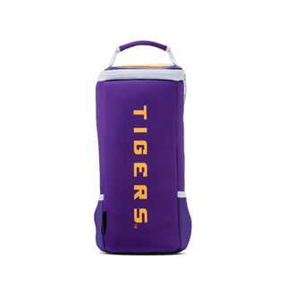 Purple cooler bag with 'TIGERS' text on a white background