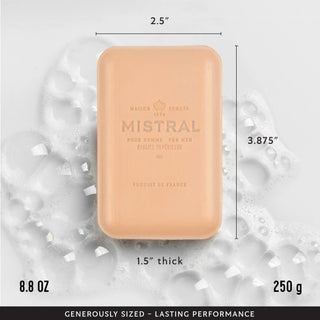 This 8.8 oz moisturizing soap features grapeseed oil, glycerin, and luxurious fragrance.