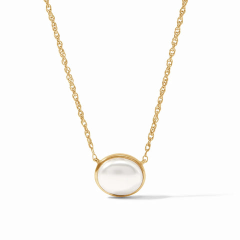 Nassau Solitaire Necklace Pearl