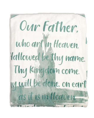 Royal Standard Our Father Prayer Throw Blanket. 