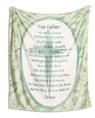 Royal Standard Our Father Prayer Throw Blanket. 