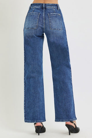 PLUS Allie TC HR Wide Leg Dark Wash Jeans