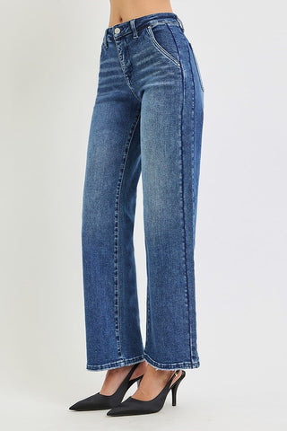 PLUS Allie TC HR Wide Leg Dark Wash Jeans