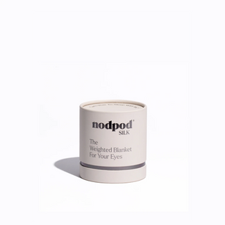 Roll of 'nodpod' weighted blanket on a white background