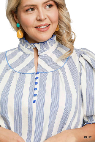 Plus Sweet Garden Striped Top