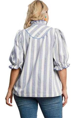 Plus Sweet Garden Striped Top