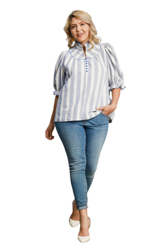 Plus Sweet Garden Striped Top