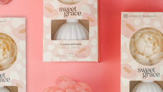 Shop the Sweet Grace Flower Diffuser by Bridgewater Candle Company. Enjoy up to 60 days of fragrance with a beautiful flower that turns pink.