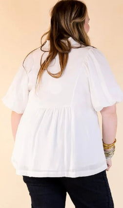 PLUS Pinch of Sugar Puff Sleeve Top
