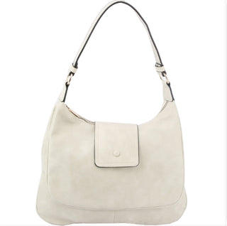 Beige Flap Shoulder Bag Hobo