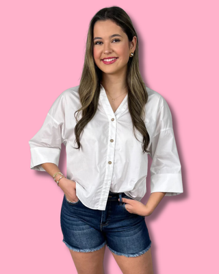 Blossom Breeze Button Down Top