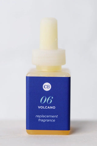 Bottle of CB Volcano replacement fragrance on a white background