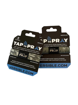 Versible Tap to Pray patches in packaging on a white background