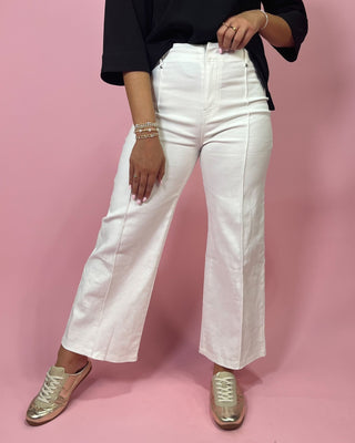 All About The White Pintuck Jeans - All About You