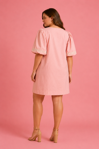 plus pink dress