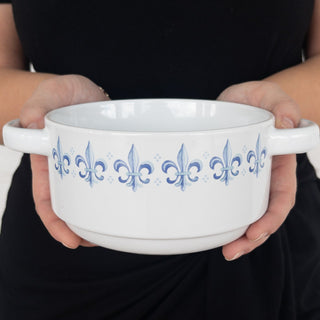 Blue Fleur de Lis Gumbo Bowl - All About You Boutique & Gifts