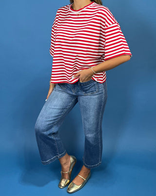 Boardwalk Red & White Stripe Everyday Top - All About You