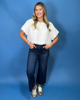 Bright Beginnings White Ruffle Hem Top - All About You