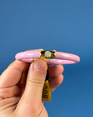 With its glossy pink finish and signature crystal-accented BuDhaGirl bead