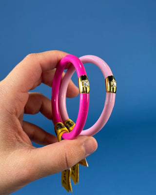 With its glossy pink finish and signature crystal-accented BuDhaGirl bead