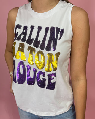 Callin’ Baton Rouge Sequin Tank Top - All About You Boutique & Gifts