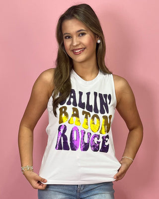 Callin’ Baton Rouge Sequin Tank Top - All About You Boutique & Gifts