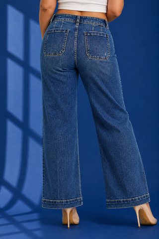 PLUS Rachel HR Ankle Straight Welt Pocket Jeans