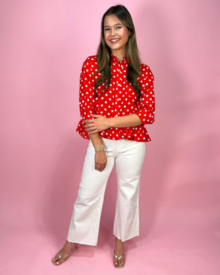 Cherry Pop Polka Dot Red Top - All About You Boutique & Gifts